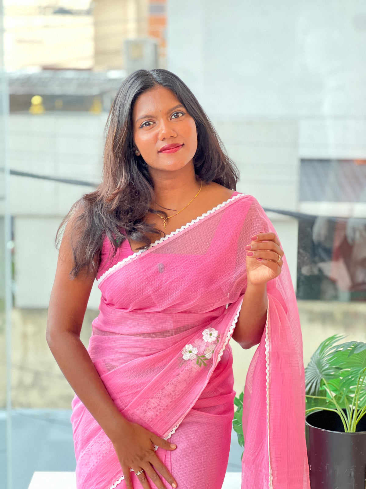 Floral Bunches Design Silky Kota Saree | AHD1990