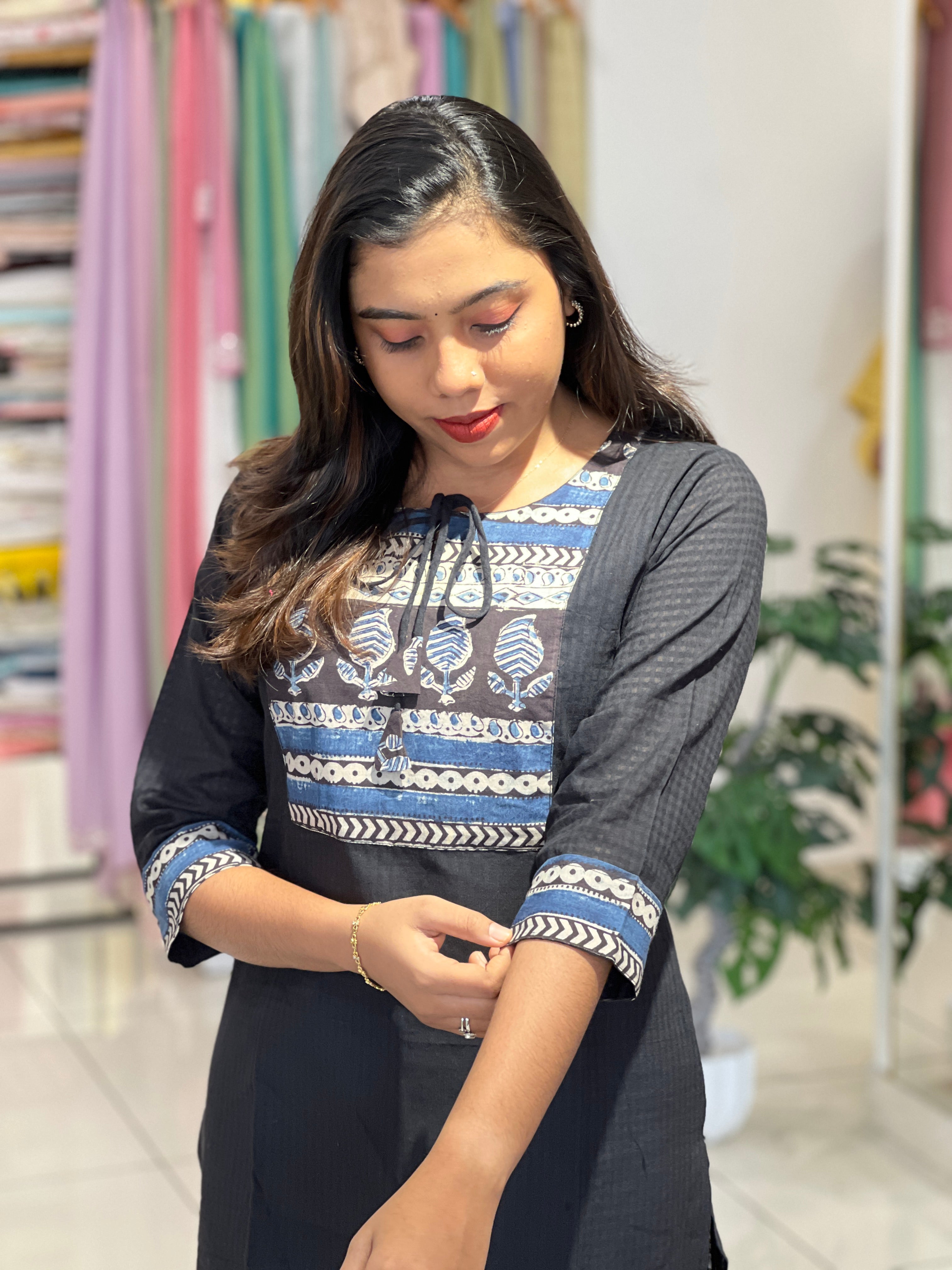 Ajrakh Print Cotton Kurta |DVC133