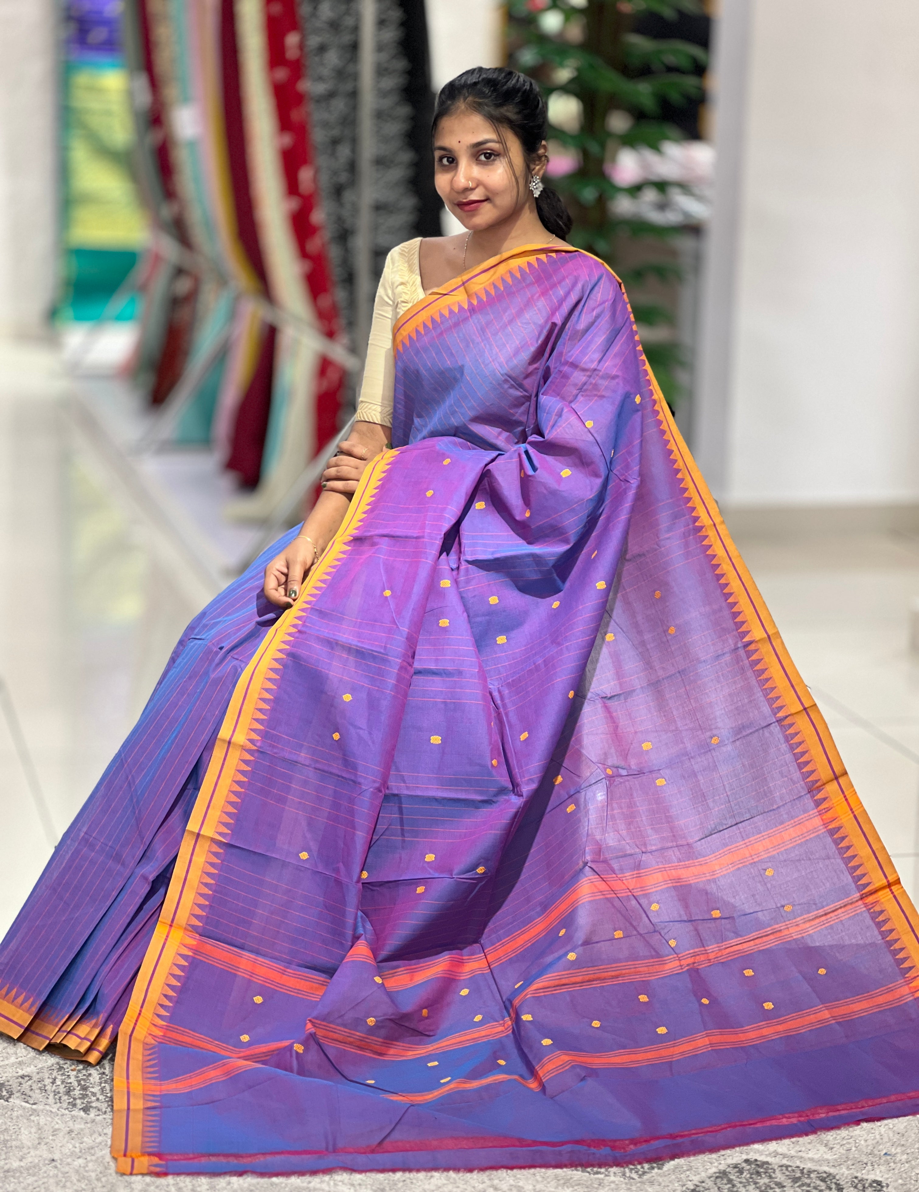 Traditional Kanchi Cotton Sarees | VR200