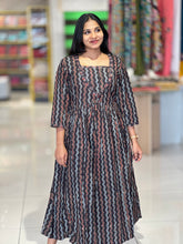 Block Printed Cotton A-Line Kurta | DNT333