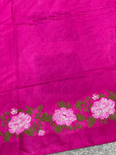 Geometrical Weaving Bhagalpuri Linen Saree | NHH223