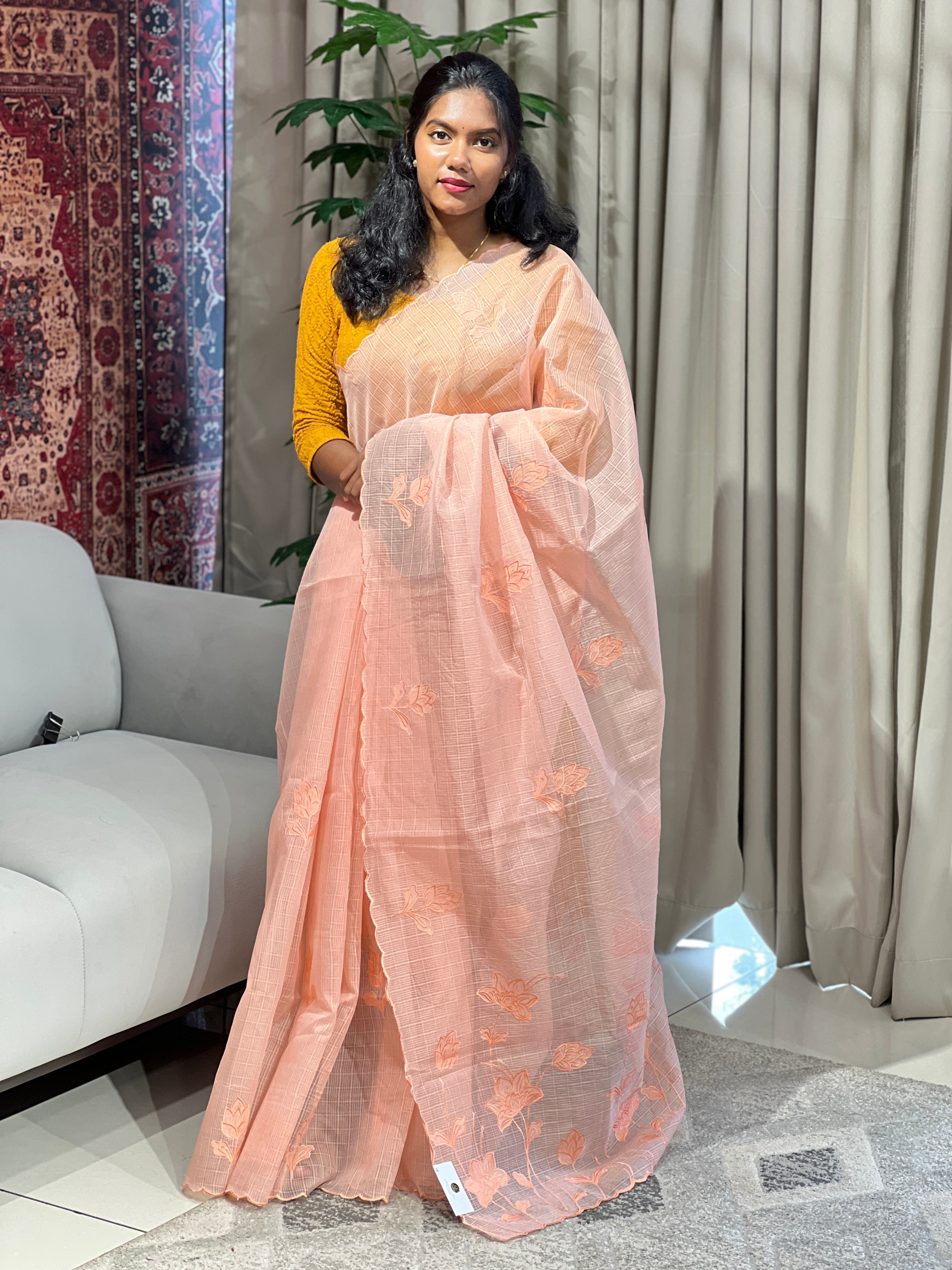 Floral Applique Detailing Kota Saree | BLD1631