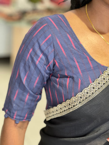 Ikat Weaving Patterned Cotton Stitched Blouse | IT141
