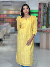 Geometric Weaving Patterned Cotton Kurta | DNT332