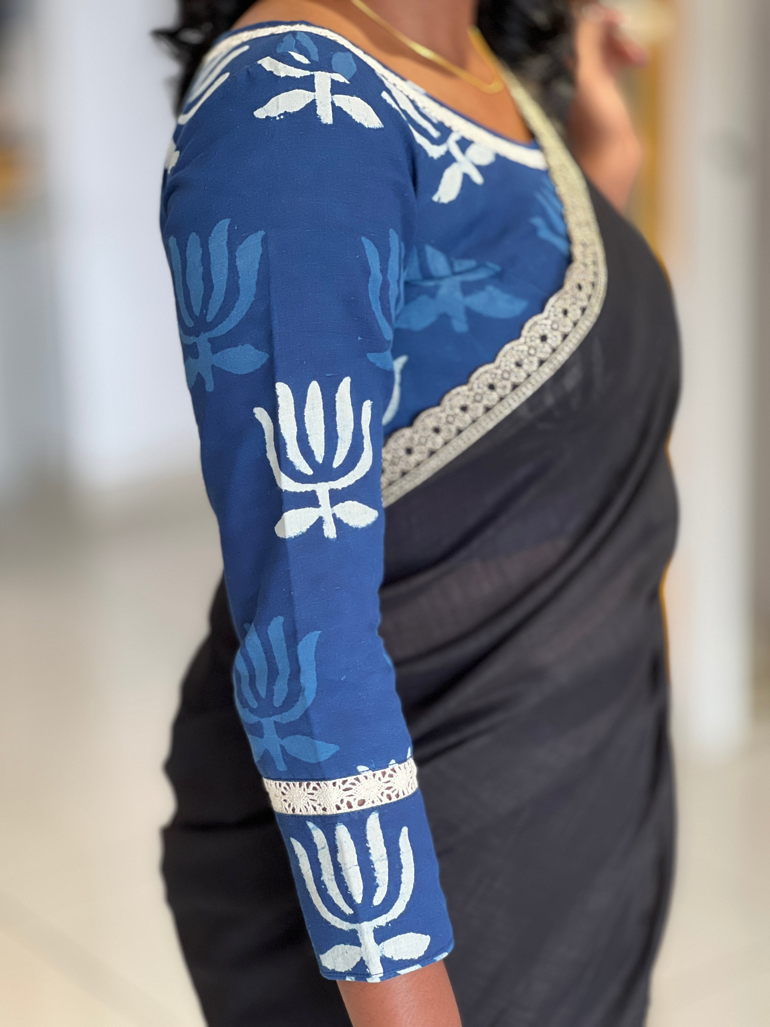 Block Printed Cotton Stitched Blouse | IT174