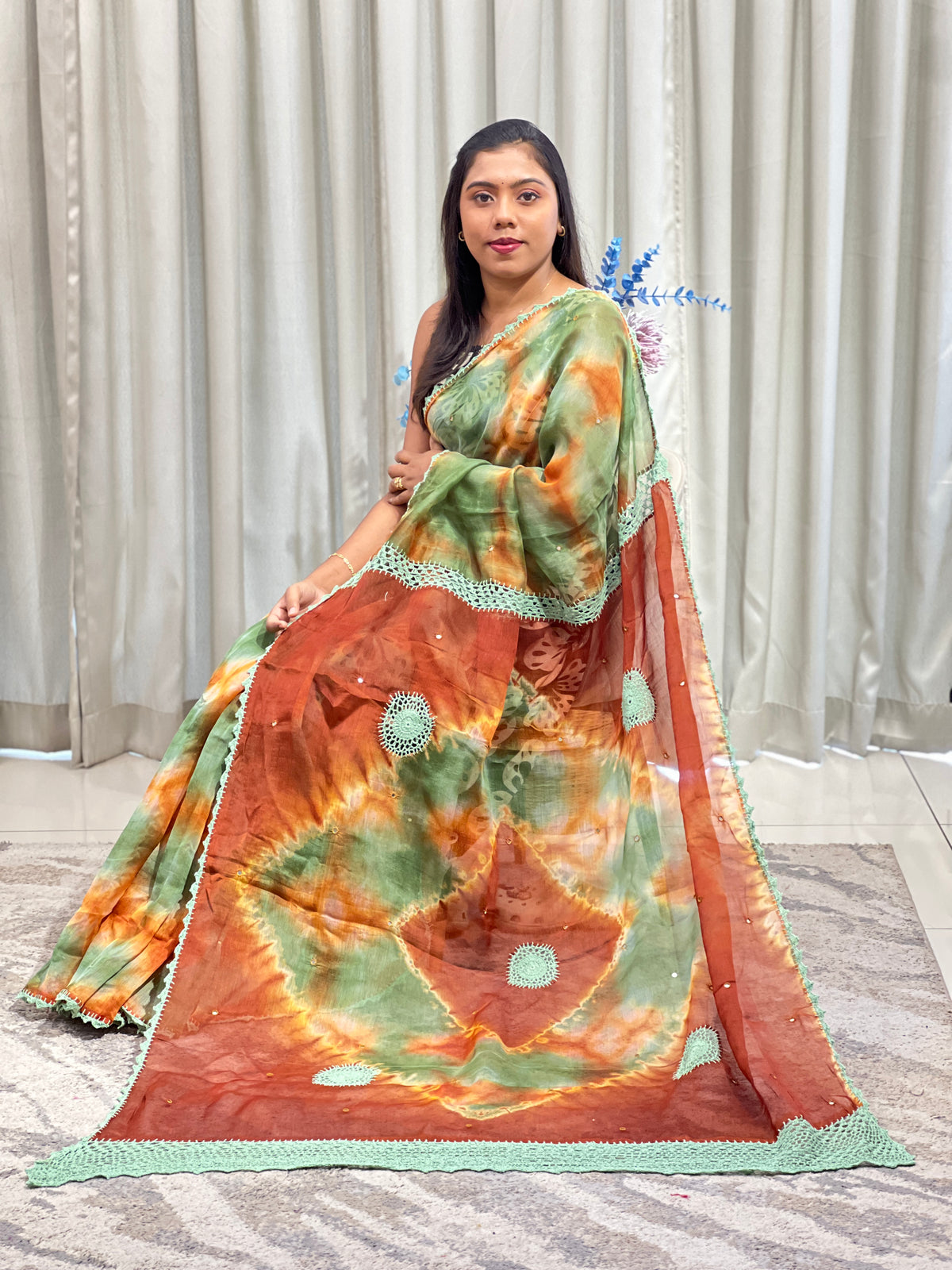 Tie & Dye Pattern Kota Saree | DN825