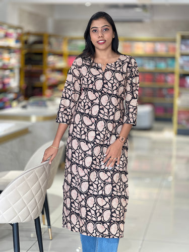 Hand Block Printed Cotton Kurta | DNT321