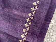 Placement Embroidery Semi Tussar Saree | SUN143