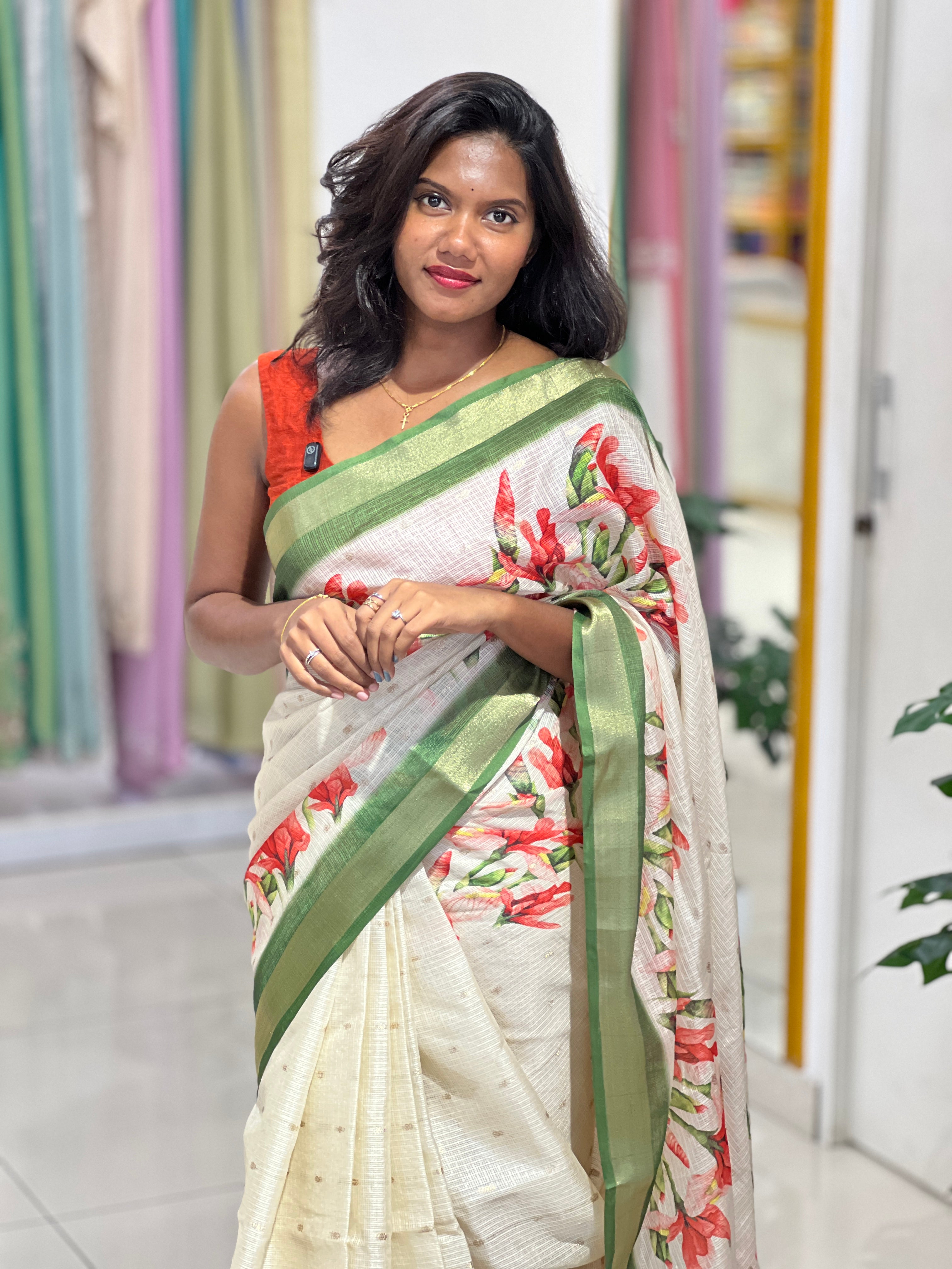 Buta Weaving Pattern Kerala Silky Kota Saree |HT298
