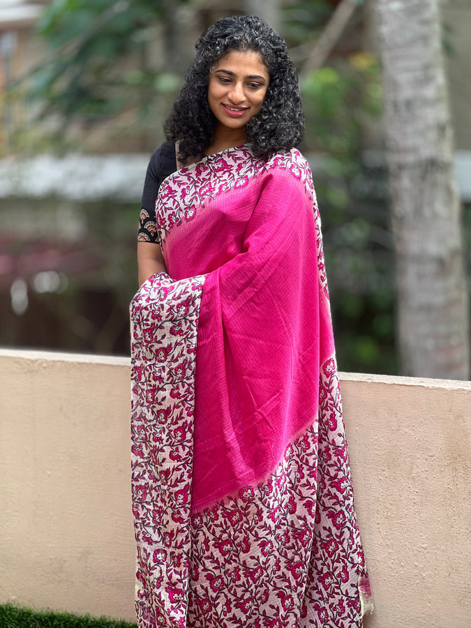 Hand Block Print Design Silky Kota Saree | ACT1153