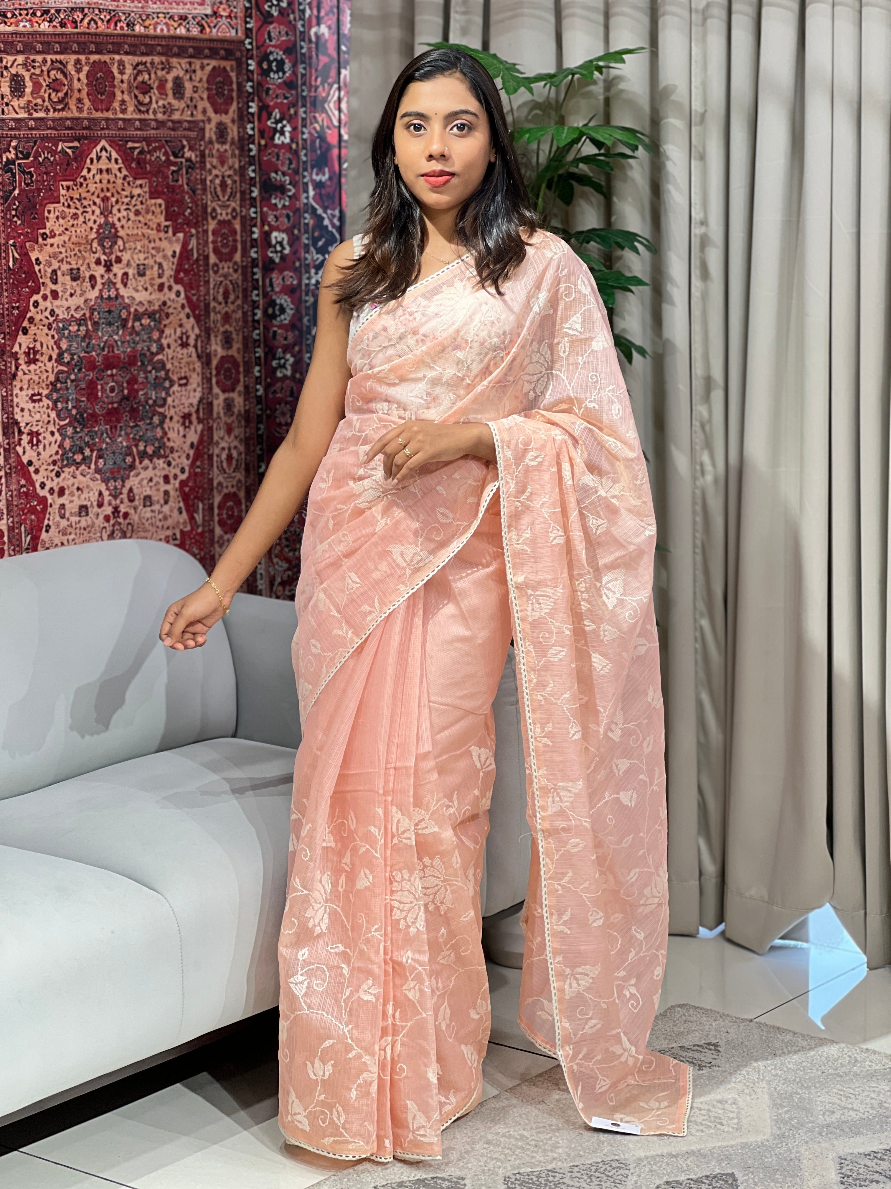 Machine Embroidery Detailed Kota Saree | BLD1670