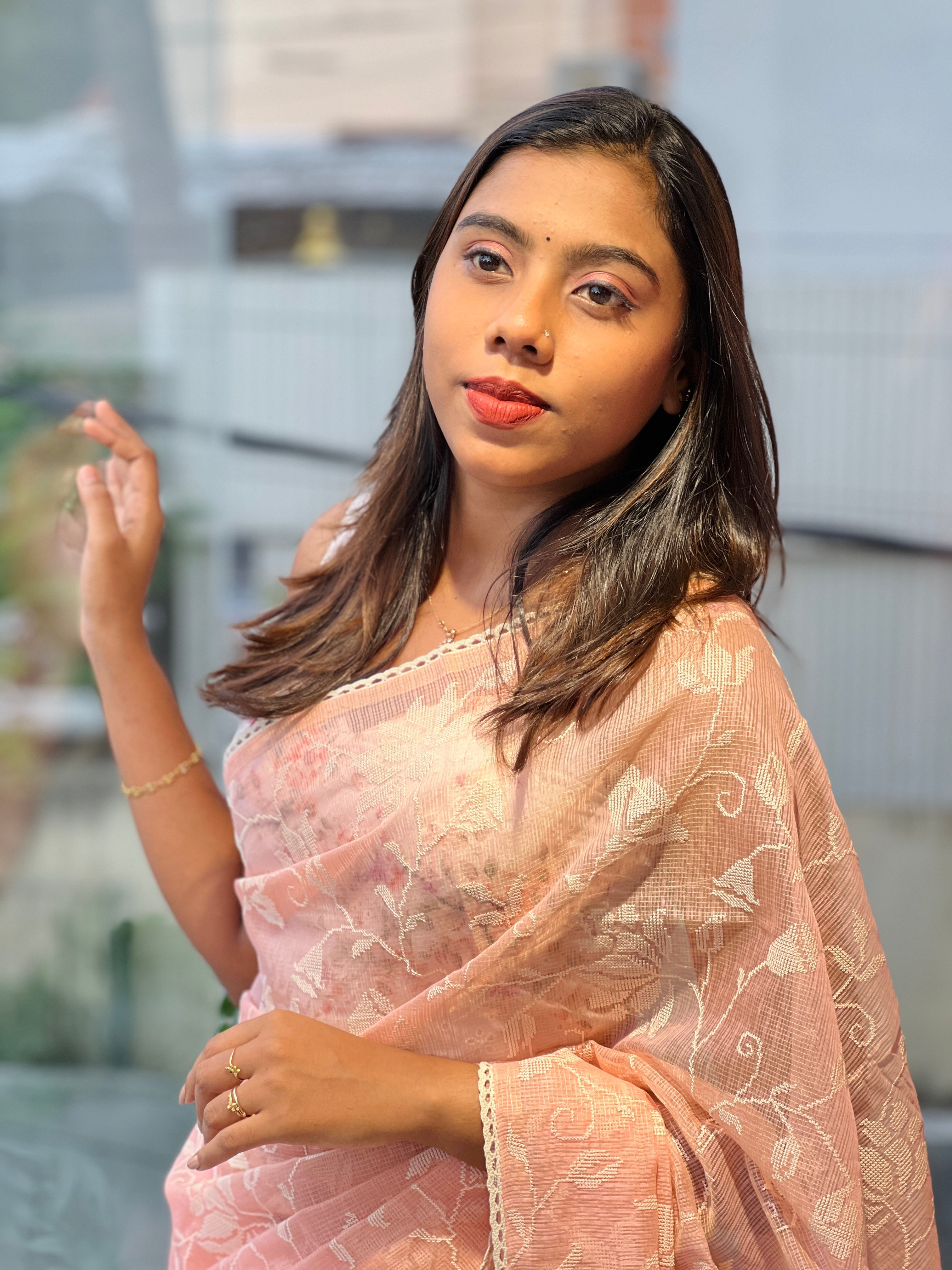 Machine Embroidery Detailed Kota Saree | BLD1670