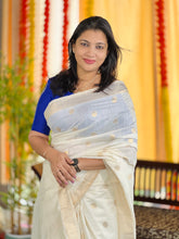 Polka Dot Detailed Chanderi Finish Saree | HT236