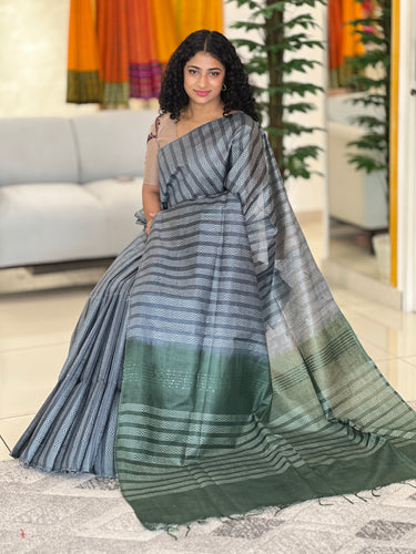 Kesiya Weaving Tussar Finish Saree | DLS268