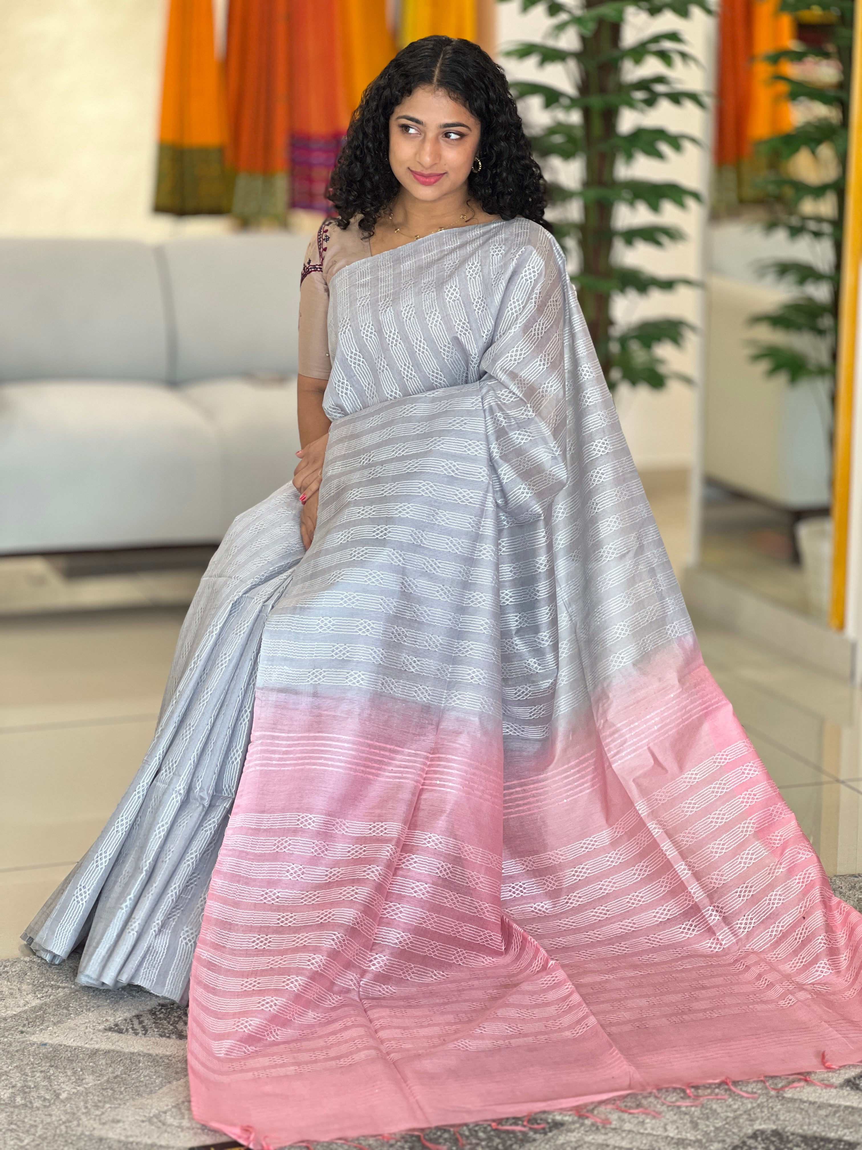 Kesiya Weaved Tussar Finish Saree | DLS266