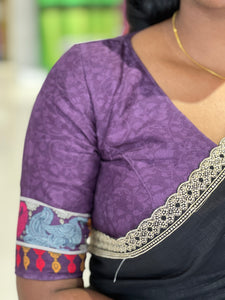Digital Printed Semi Silk Stitched Blouse | IT151