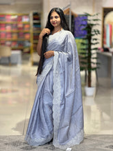 Point Embroidery Pattern  Tussar Finish Saree | SUN170