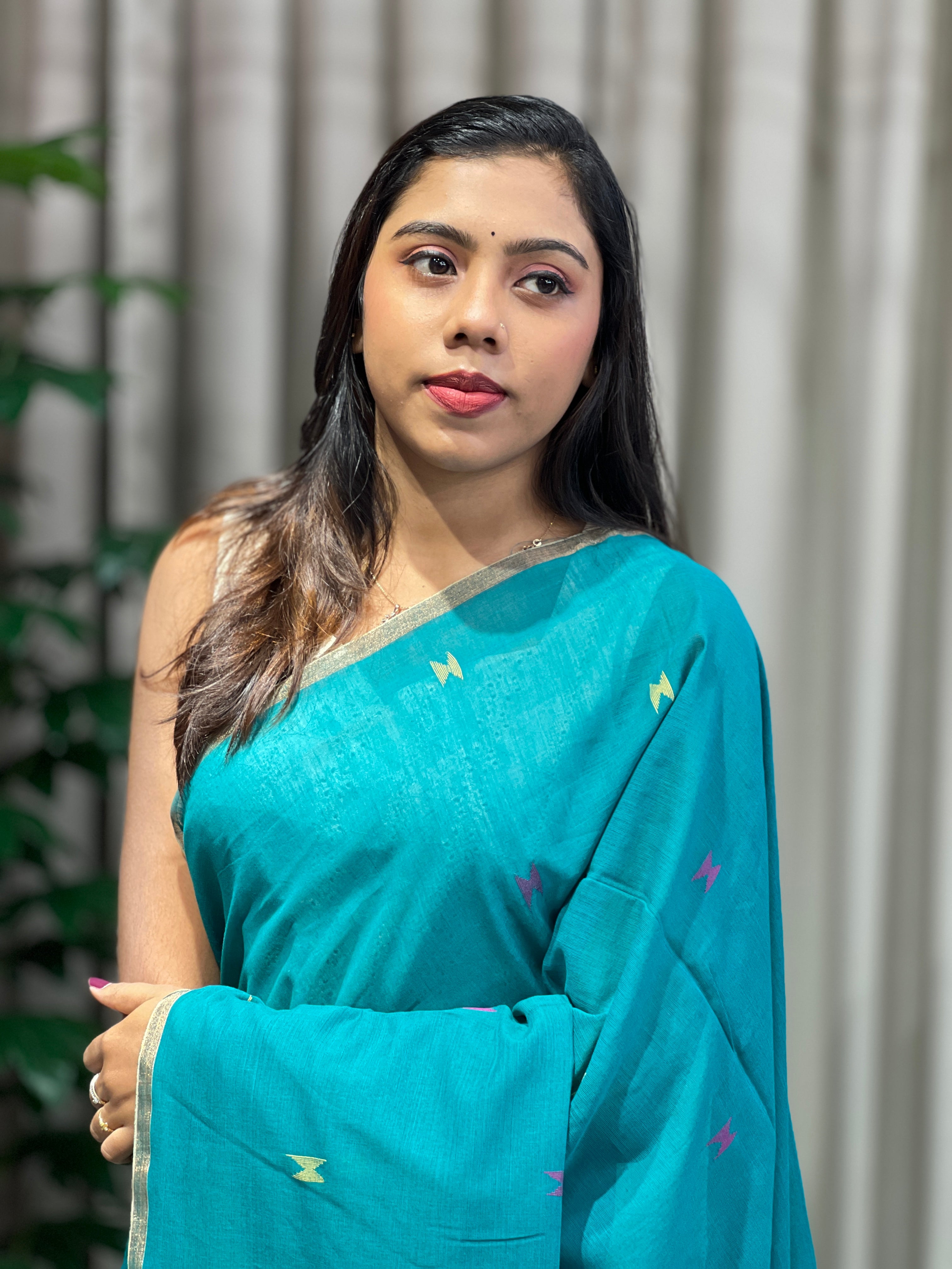 Zari Weaved Soft Cotton Saree | PF1151