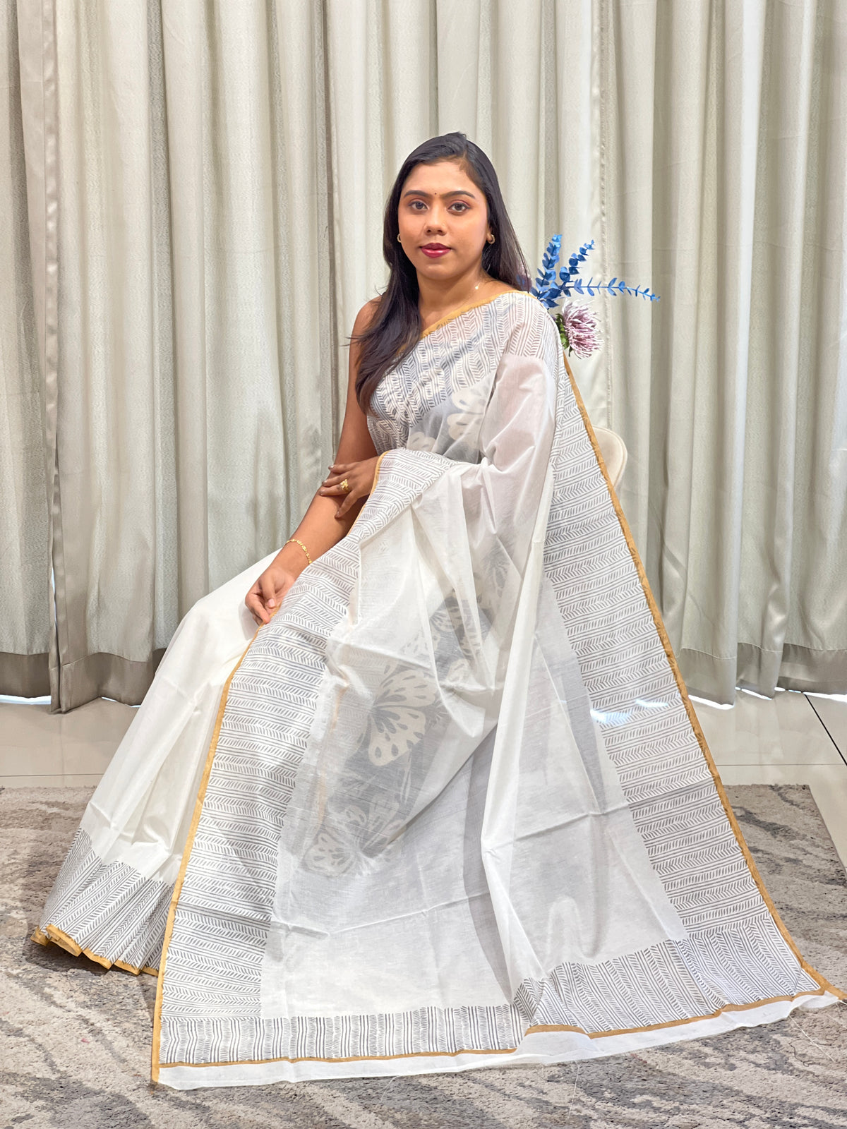 Printed Pattern Kota Saree | ACF202