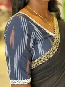 Ikat Weaving Patterned Cotton Stitched Blouse | IT143