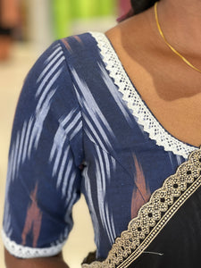 Ikat Weaving Patterned Cotton Stitched Blouse | IT143