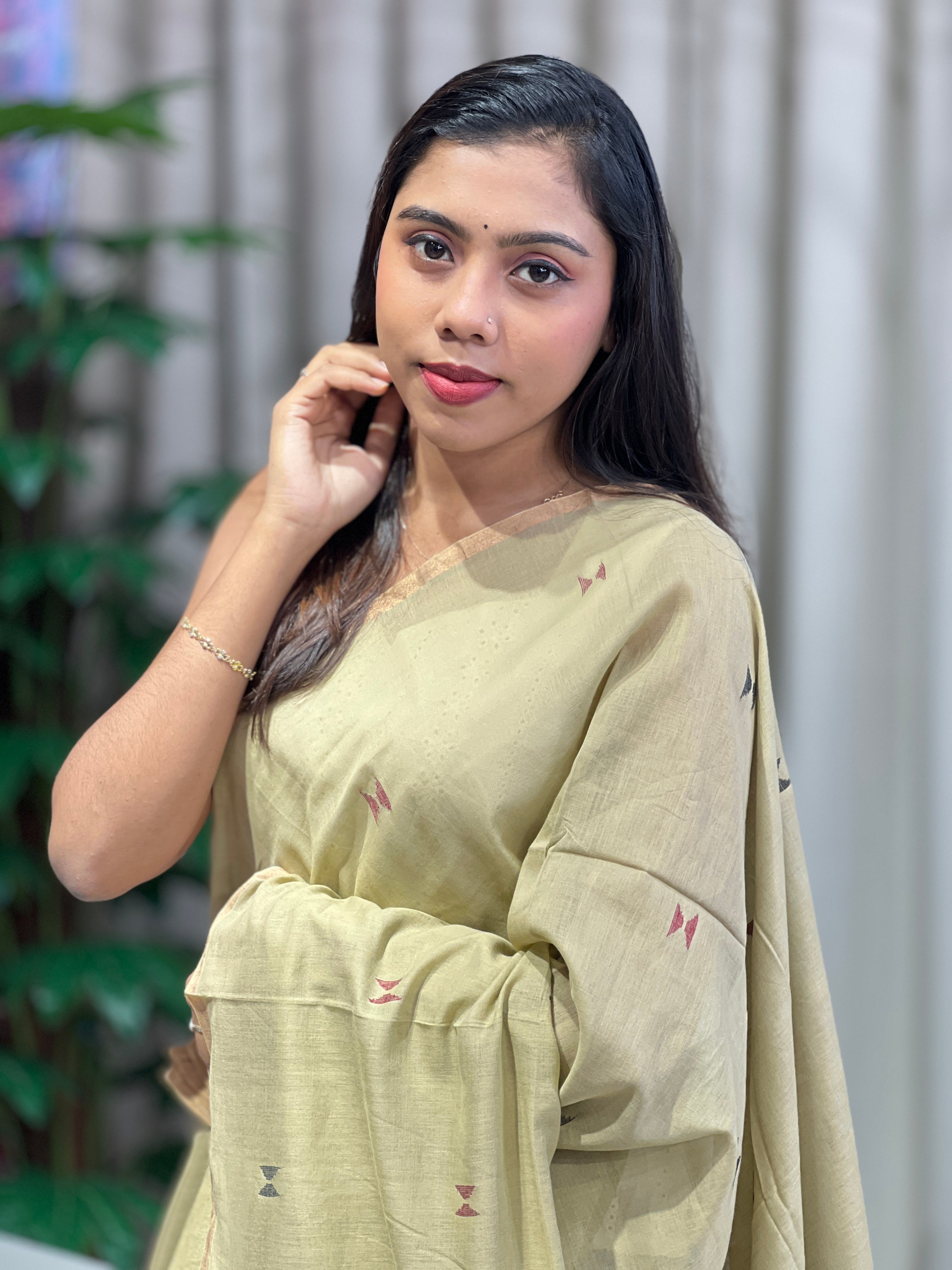 Zari Weaved Soft Cotton Saree | PF1152