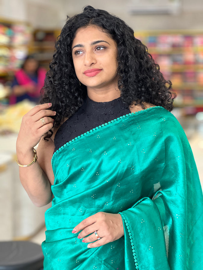 Mukesh Work Design Pure Silk Saree | SBS369