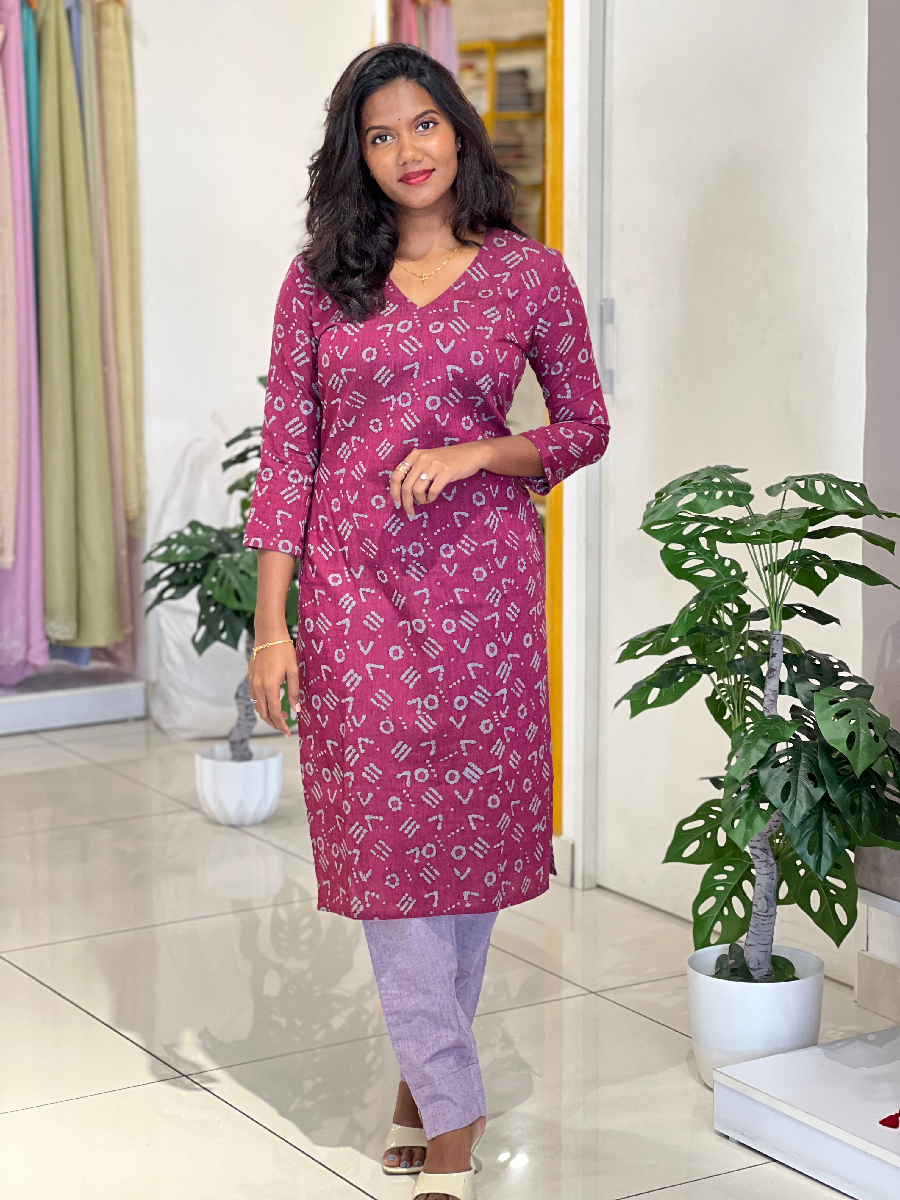 Batik Printed Kurta Set | DNT750