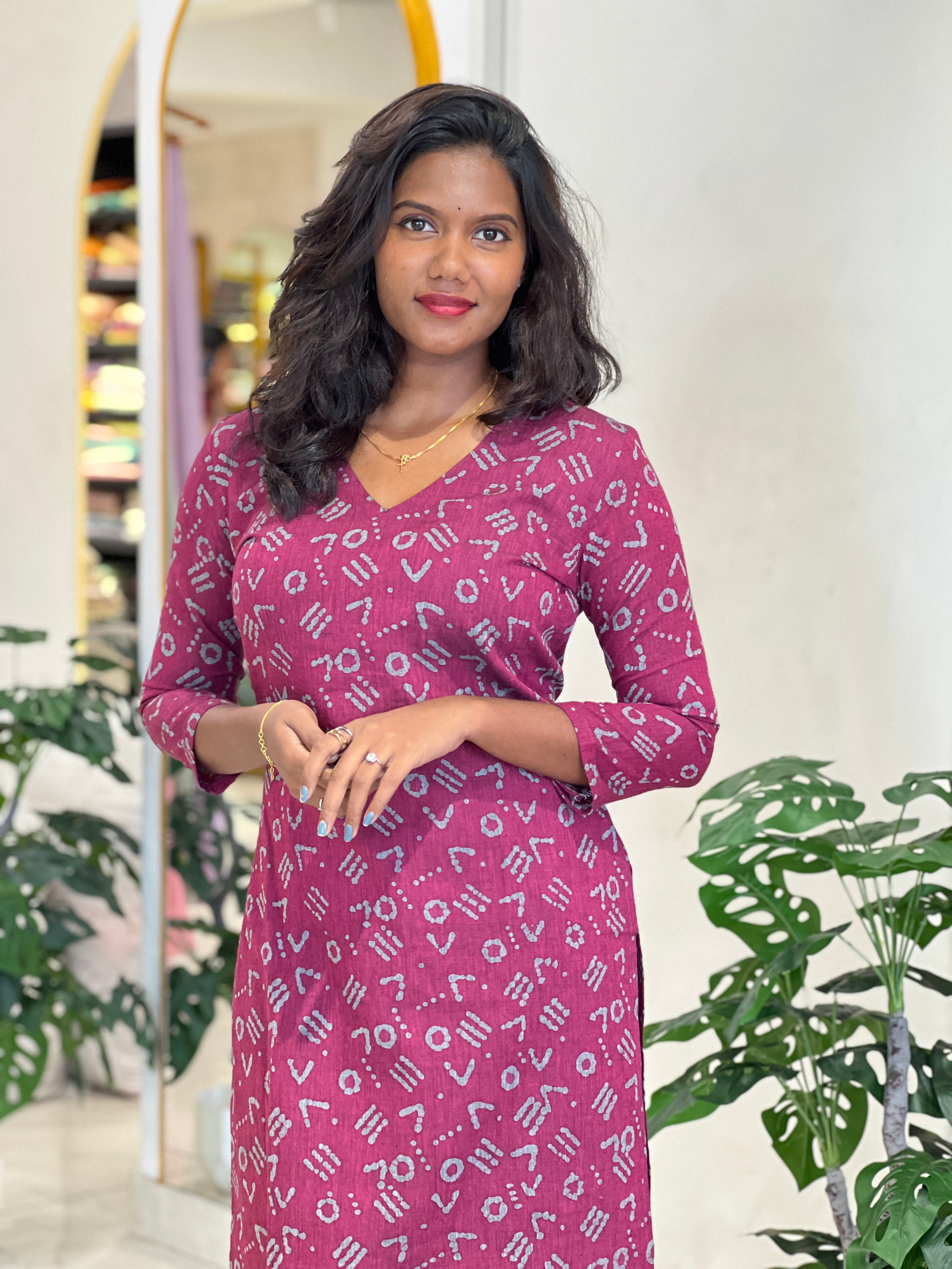 Batik Printed Kurta Set | DNT750