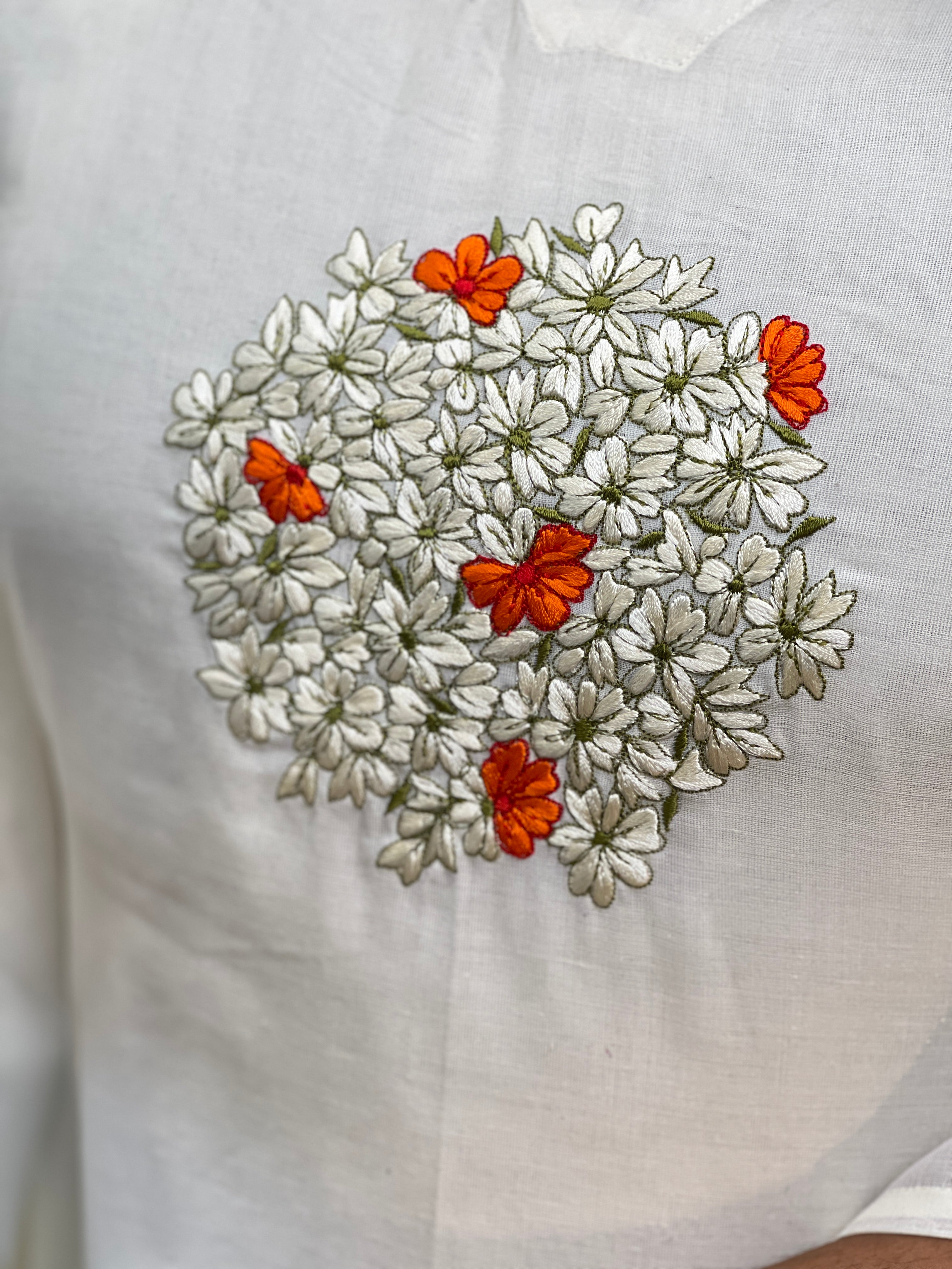 Kanakamulla Embroidered Kaftan Fabric ( unstitched ) | OKM107