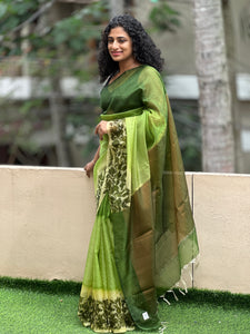 Block Printed Design Pure Powerloom Saree | ACT1157
