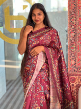 Kalamkari Digital Printed Semi Silk Sarees | JCL645