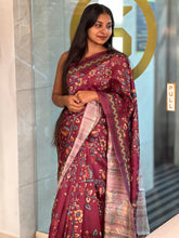 Kalamkari Digital Printed Semi Silk Sarees | JCL645