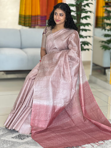 Kesiya Weaving Bhagalpuri Linen Saree | DLS236