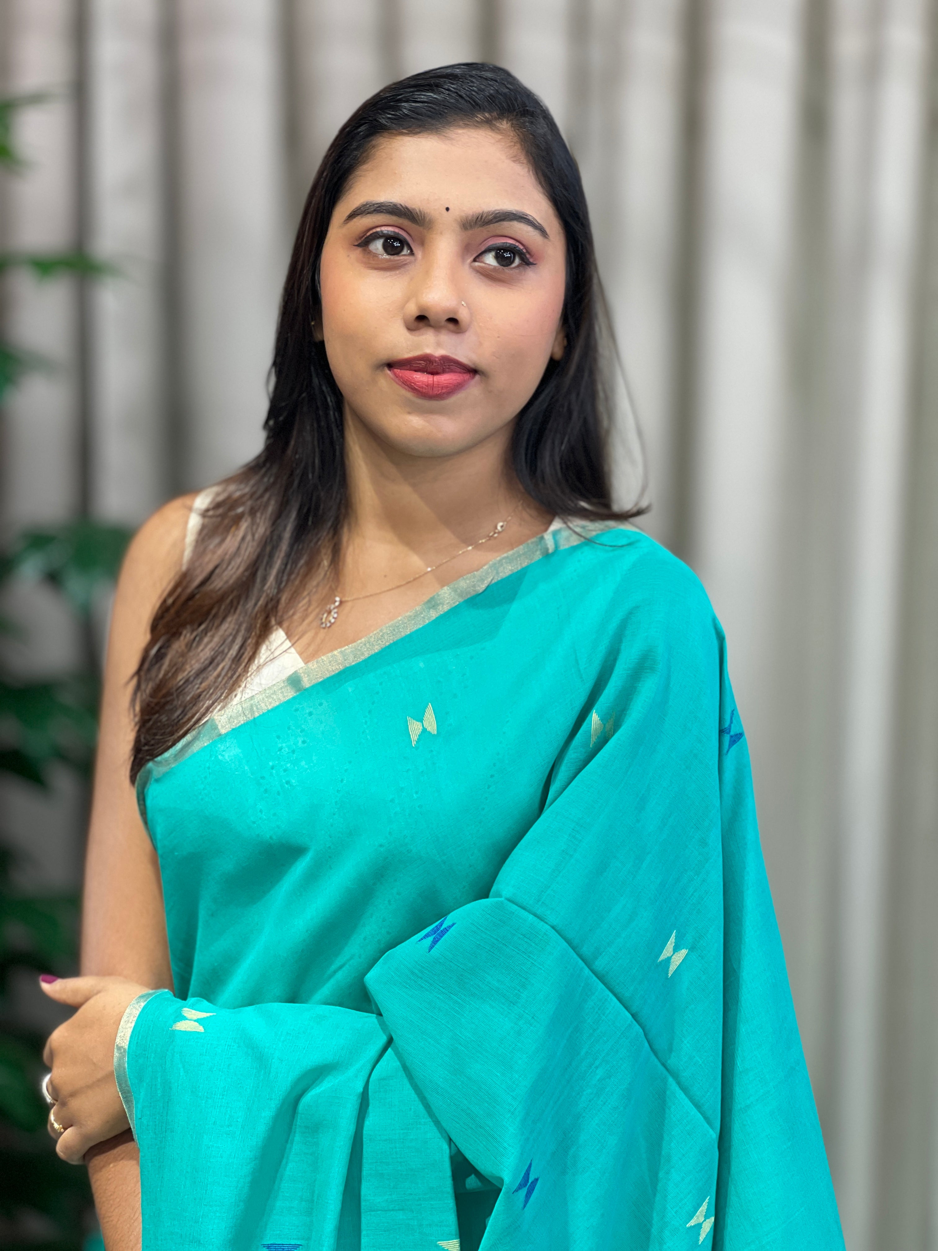 Zari Weaved Soft Cotton Saree | PF1155