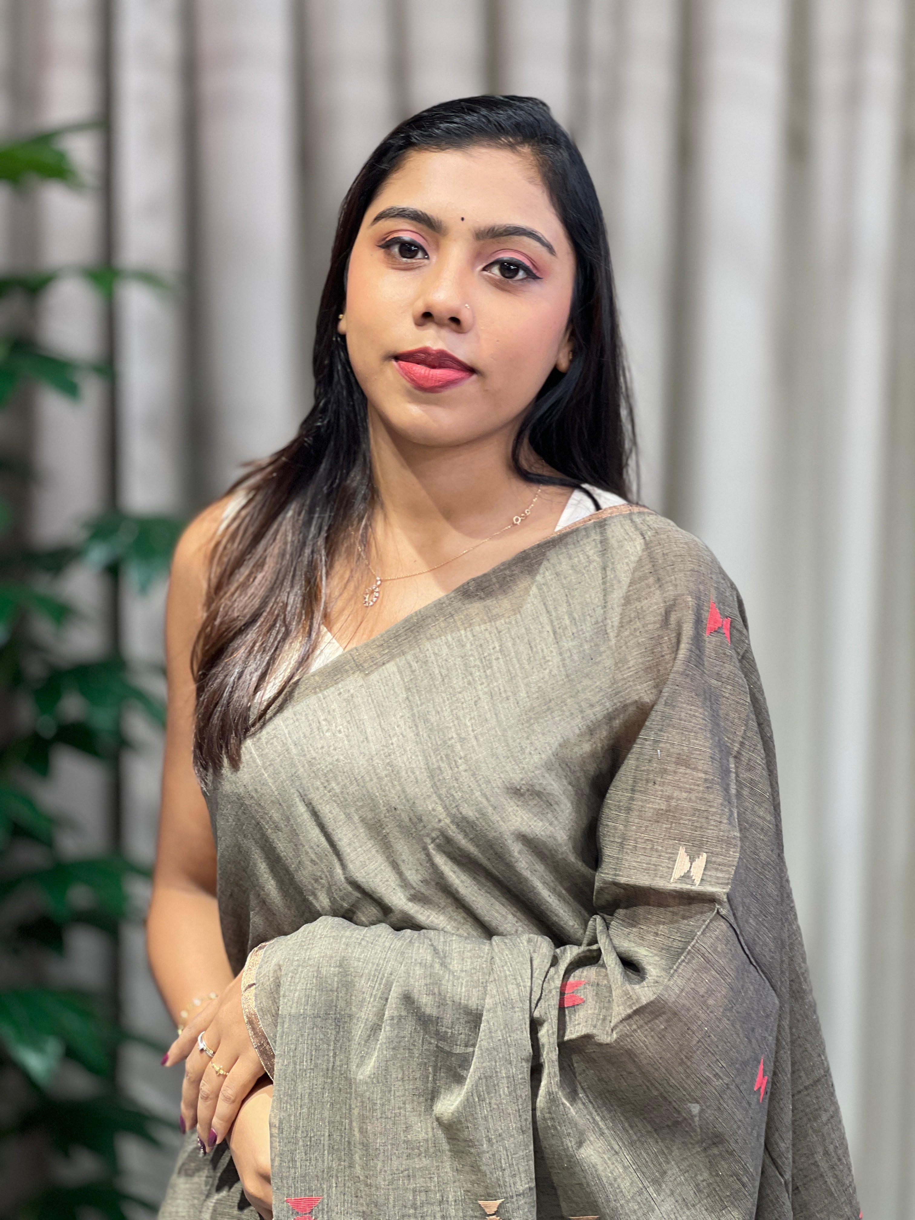 Zari Weaved Soft Cotton Saree | PF1149