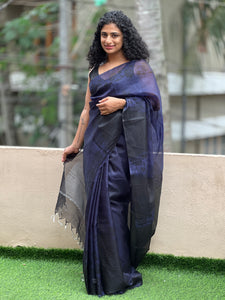 Block Printed Design Pure Powerloom Saree | ACT1154
