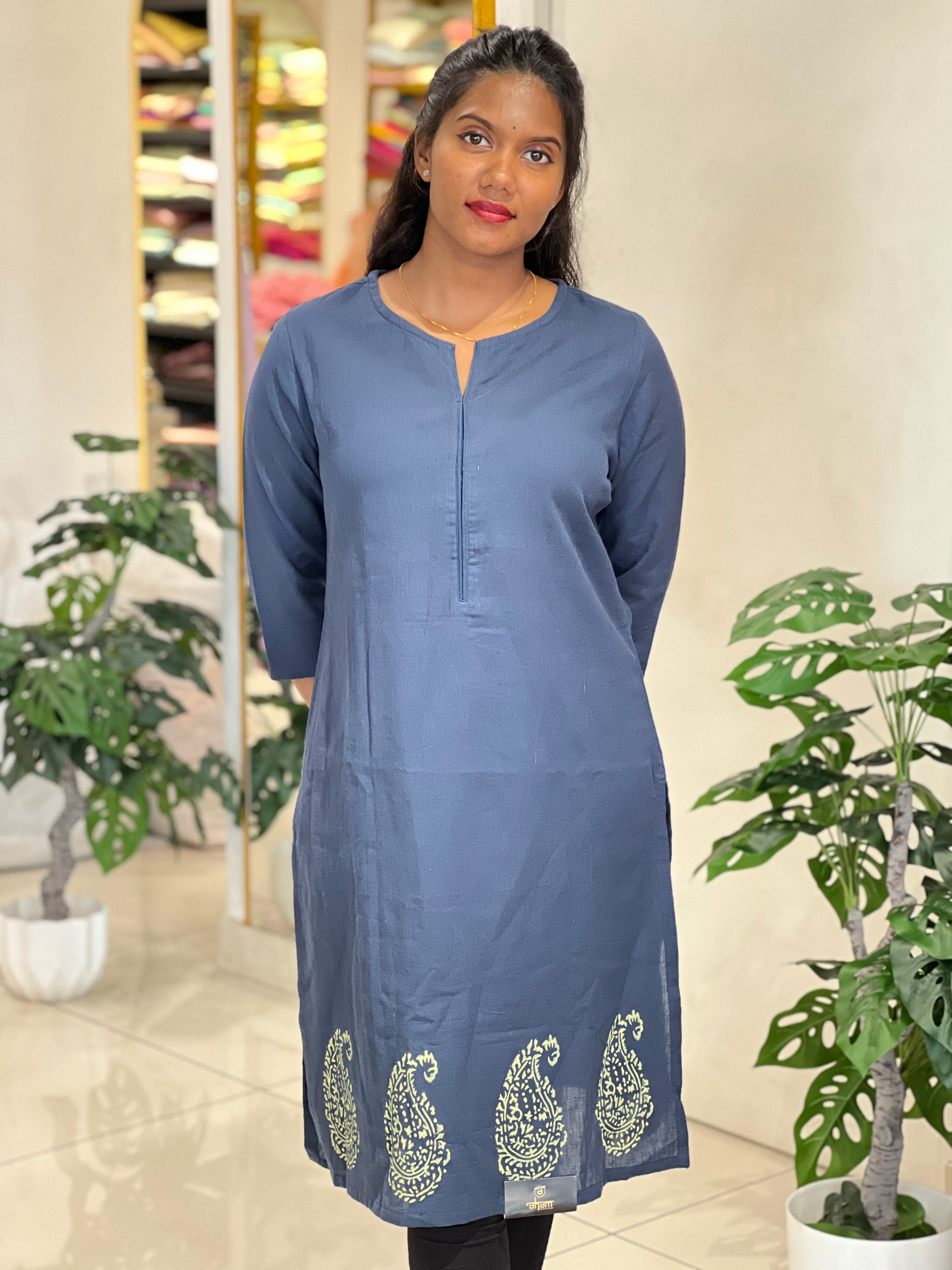 Paisely Printed Cotton Kurta | PGI178