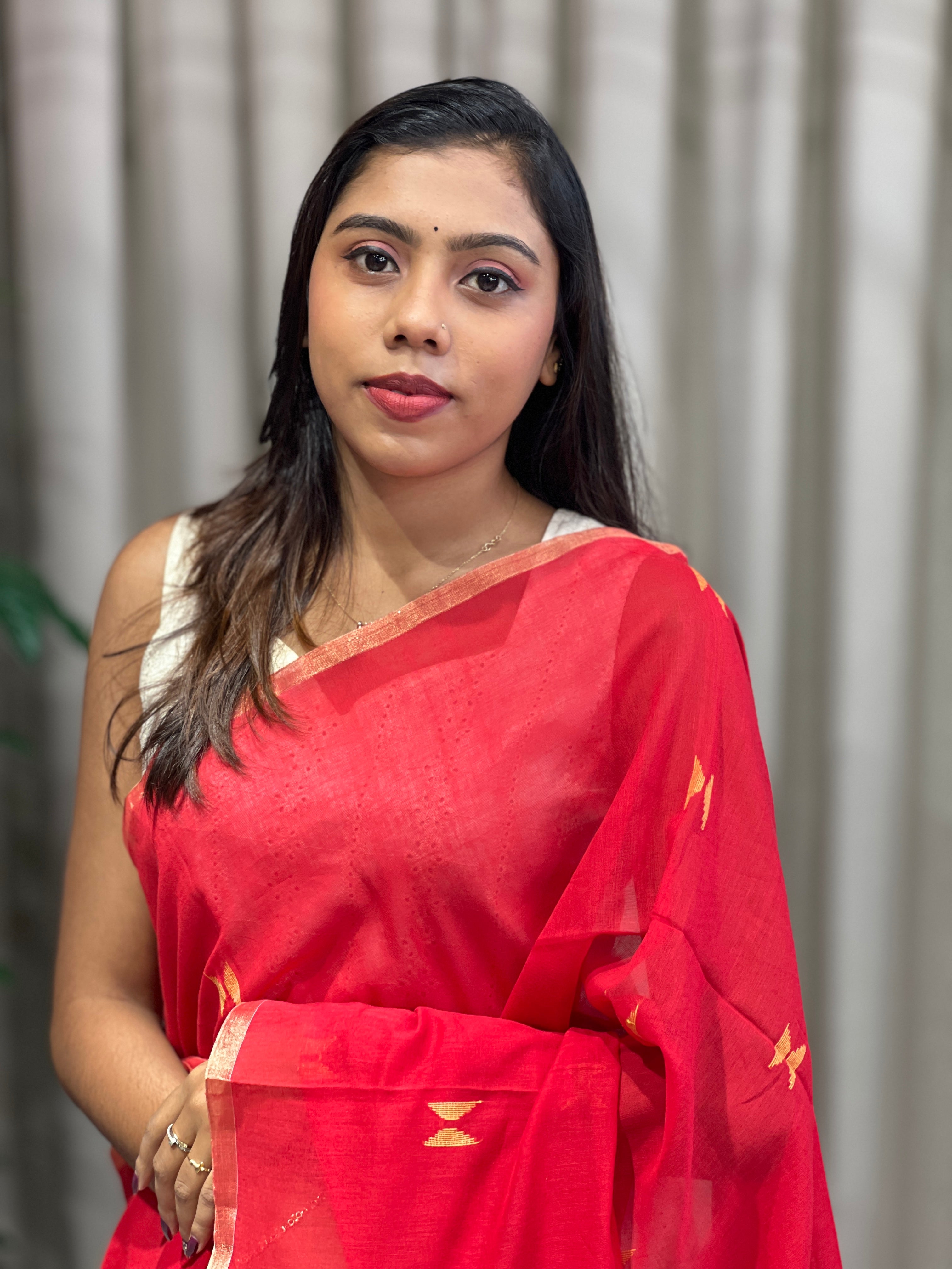 Zari Weaved Soft Cotton Saree | PF1153