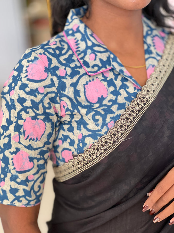 Batik Inspired Printed Cotton Stitched Blouse | IT171