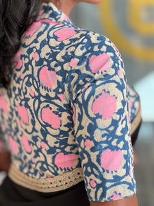 Batik Inspired Printed Cotton Stitched Blouse | IT171