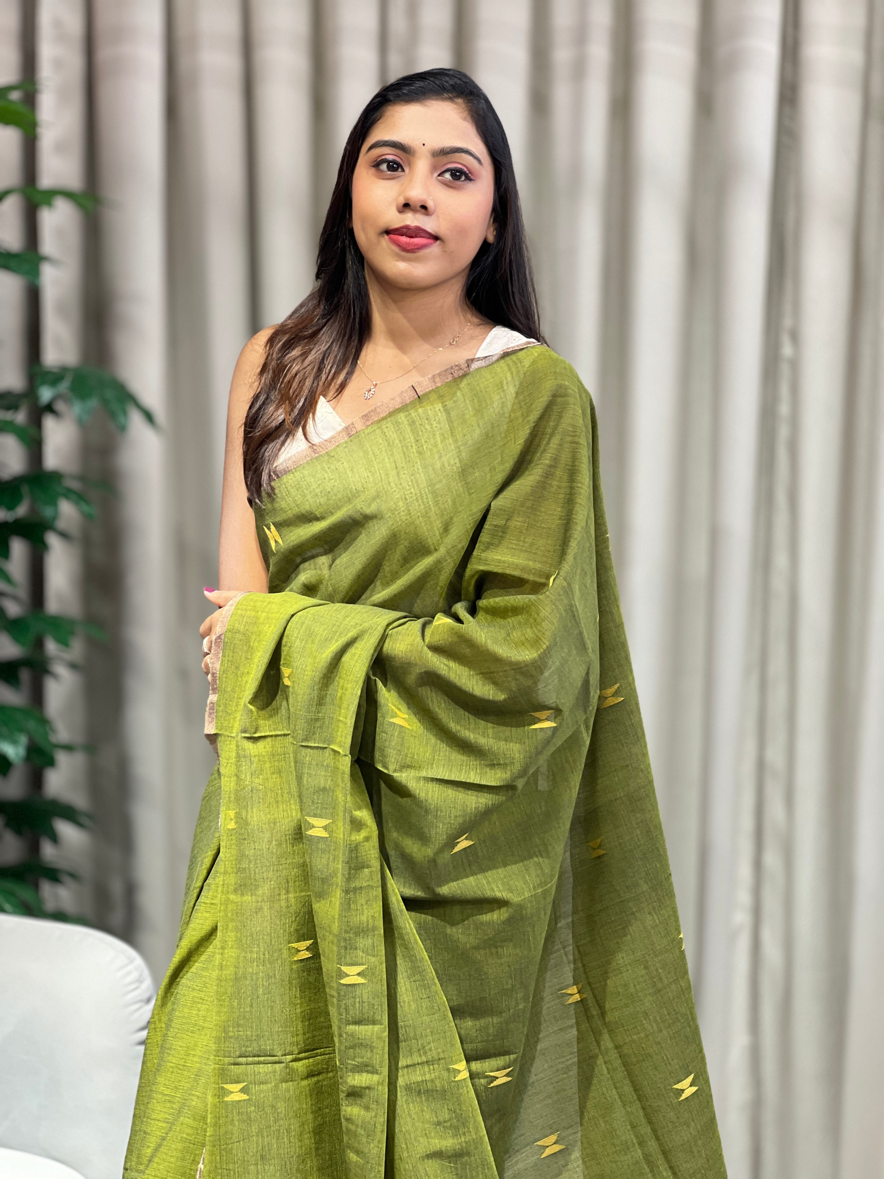 Zari Weaved Soft Cotton Saree | PF1154