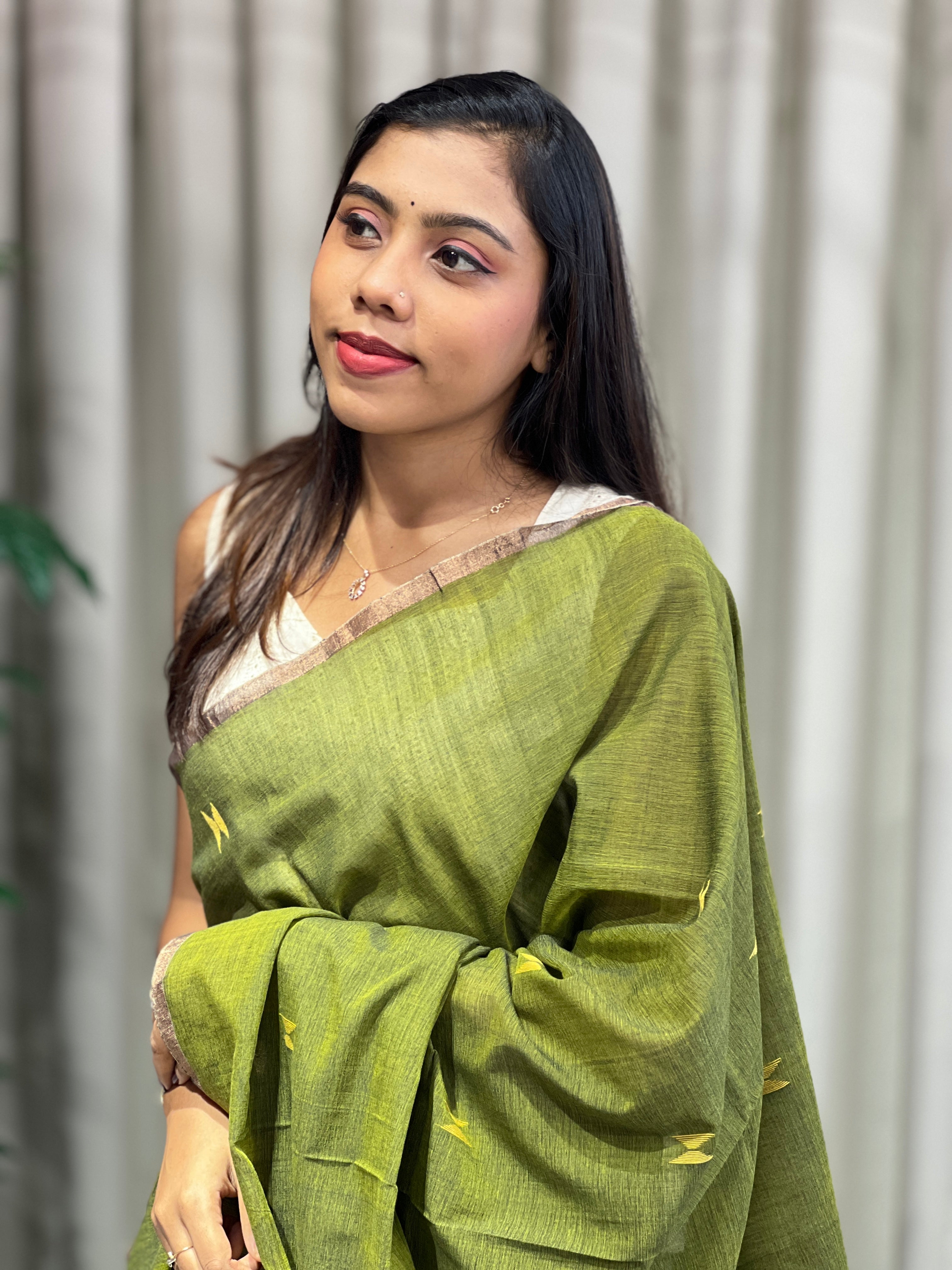 Zari Weaved Soft Cotton Saree | PF1154