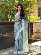 Cut Work With Embroidery Border Semi Silk Saree | RP554
