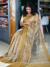 Printed Silk Chanderi Saree | RGD189