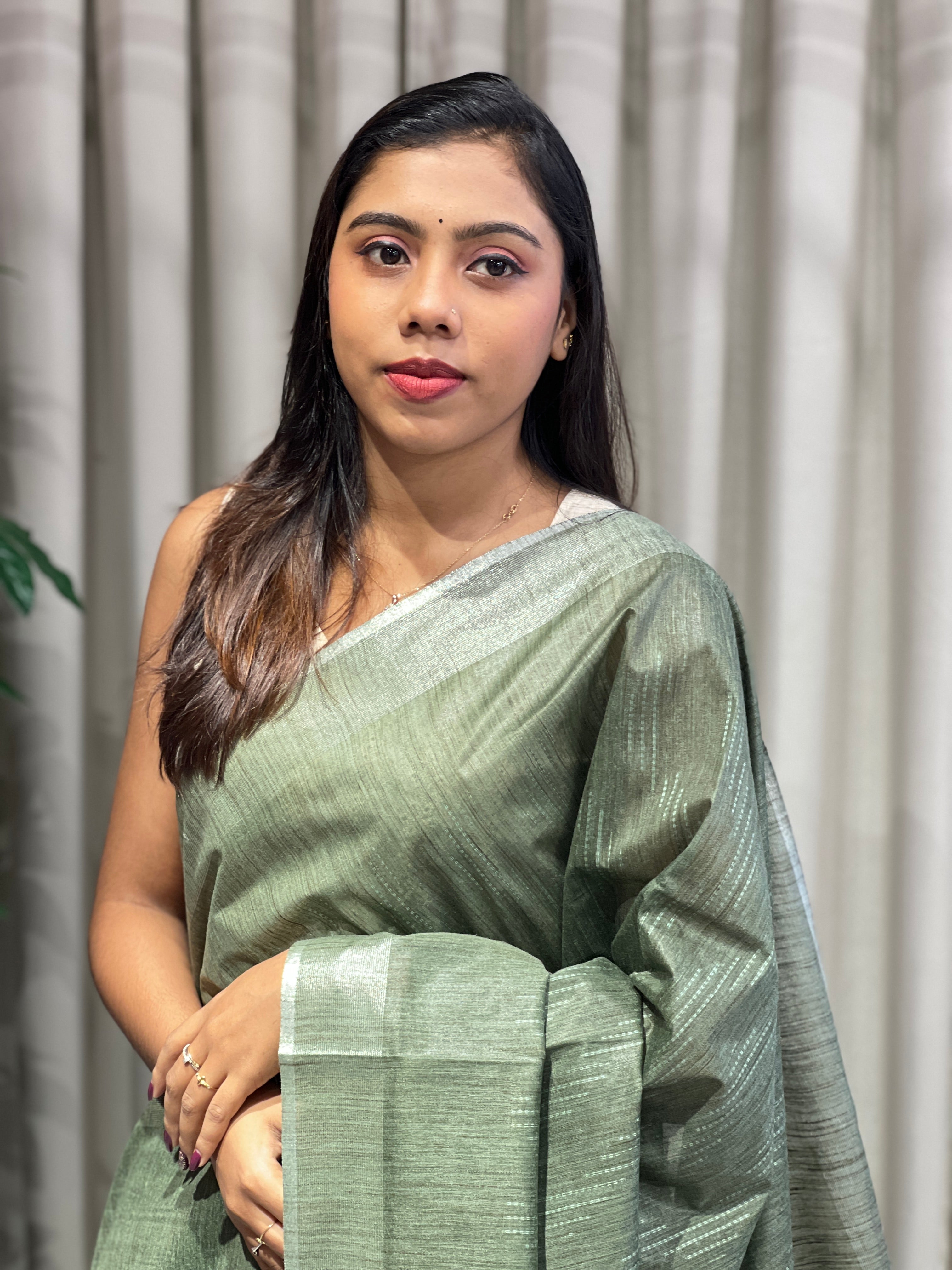 Thread Woven Semi Tussar Saree | PF1128