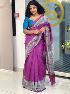 Printed Pattern Chanderi Silk Saree | LP134