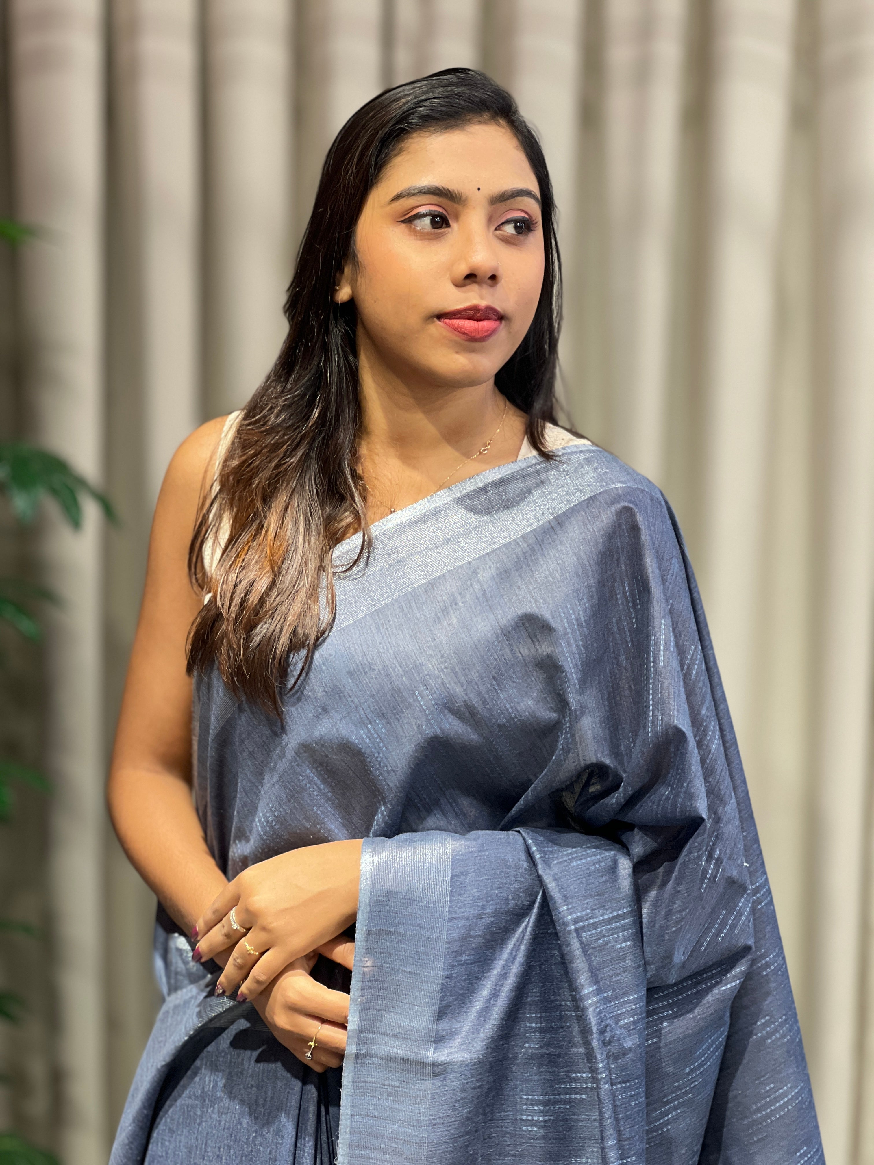 Thread Woven Semi Tussar Saree | PF1139