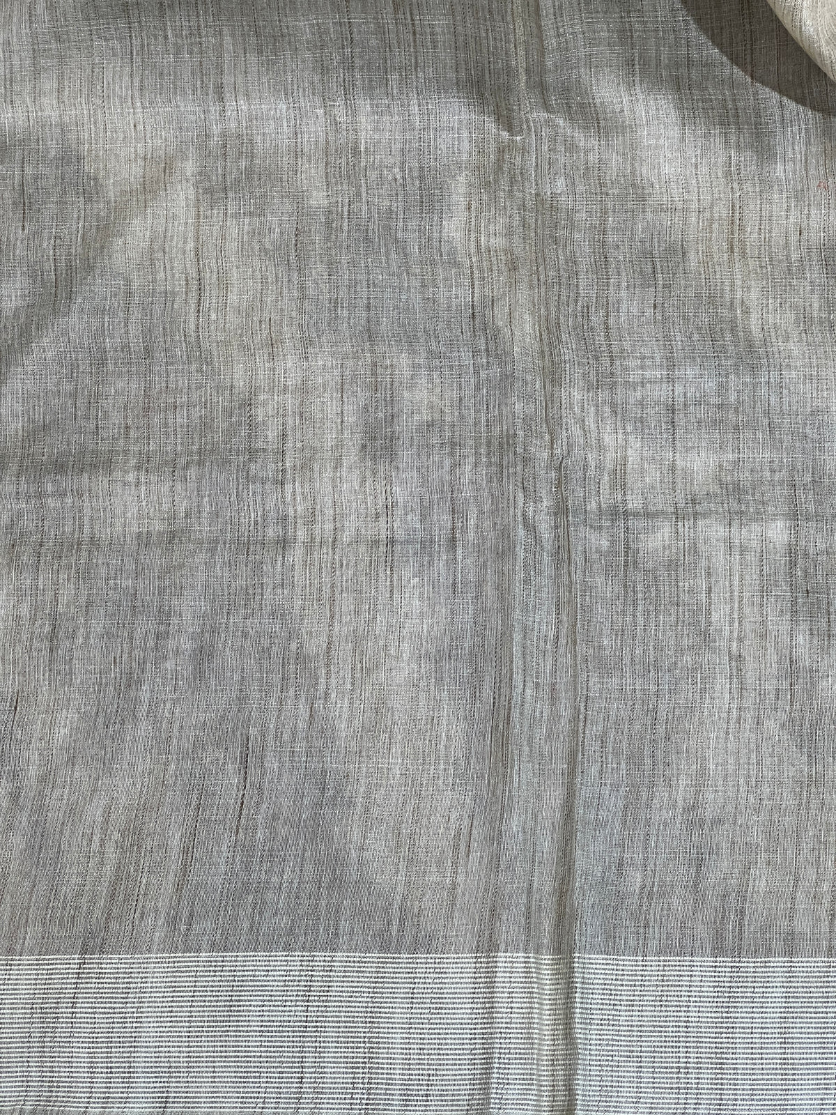 Machine Embroidery Bhagalpuri Linen Saree | NHH706