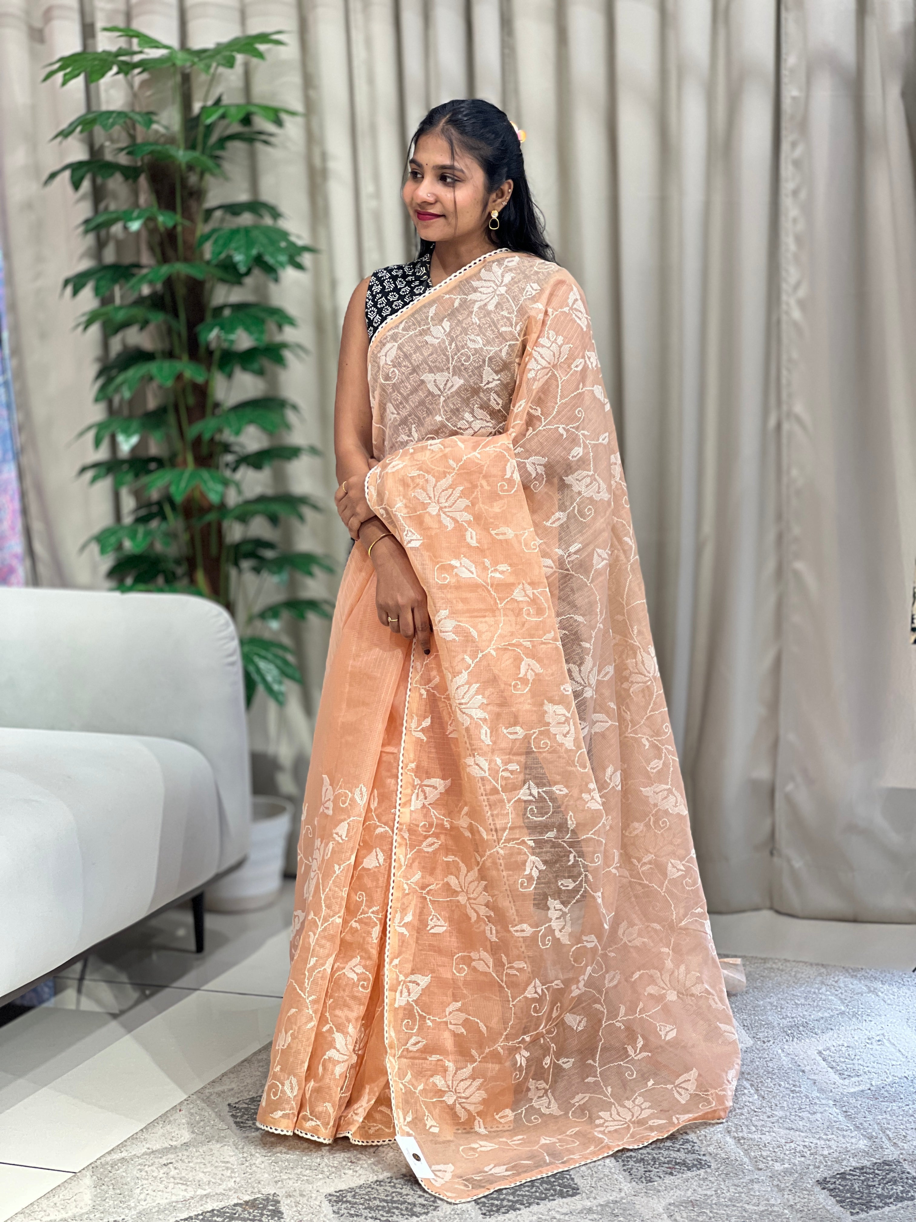 Machine Embroidery Detailed Kota Saree | BLD1667